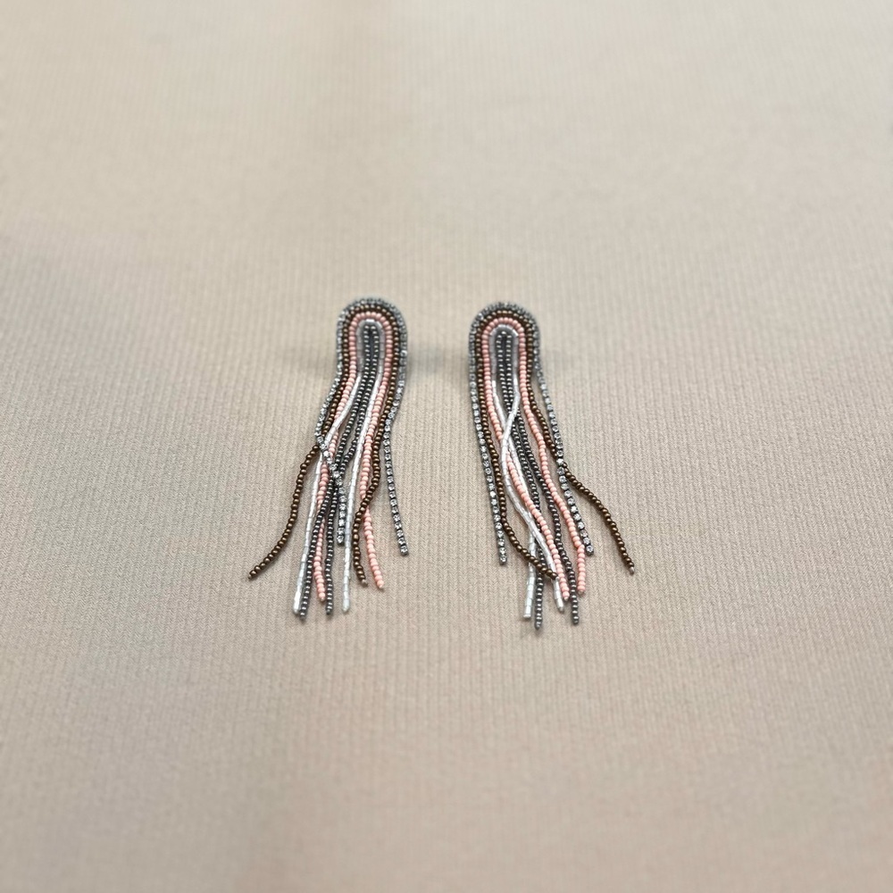 Beaded Fringe Earrings